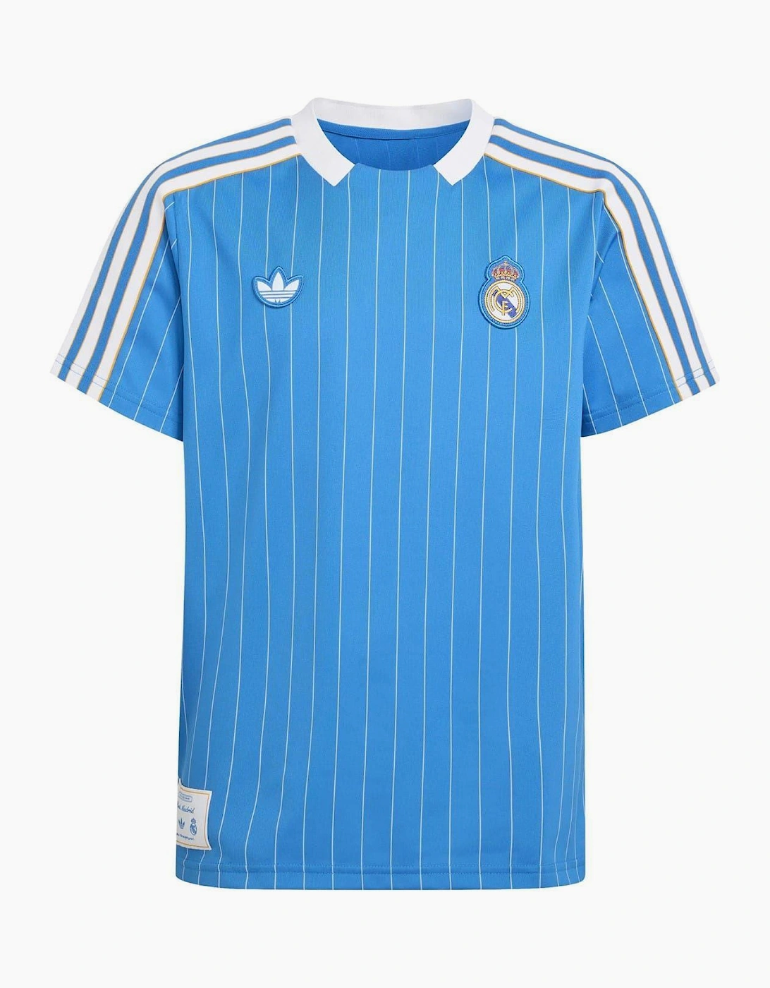 Adidas Boys Blue/Multi 'S Childrens/ Terrace Icons Real Madrid Cf Jersey - Size: 11 Years/12 Years Kids