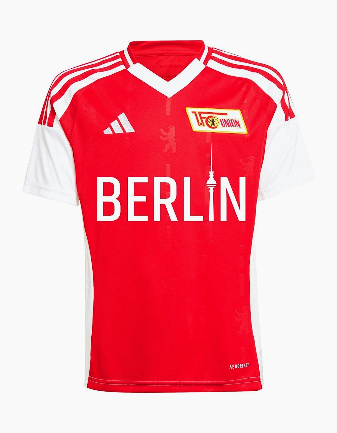 Adidas Boys Vivid Red 'S 2025/2026 Fc Union Berlin Home Shirt - Size: 11 Years/12 Years Kids