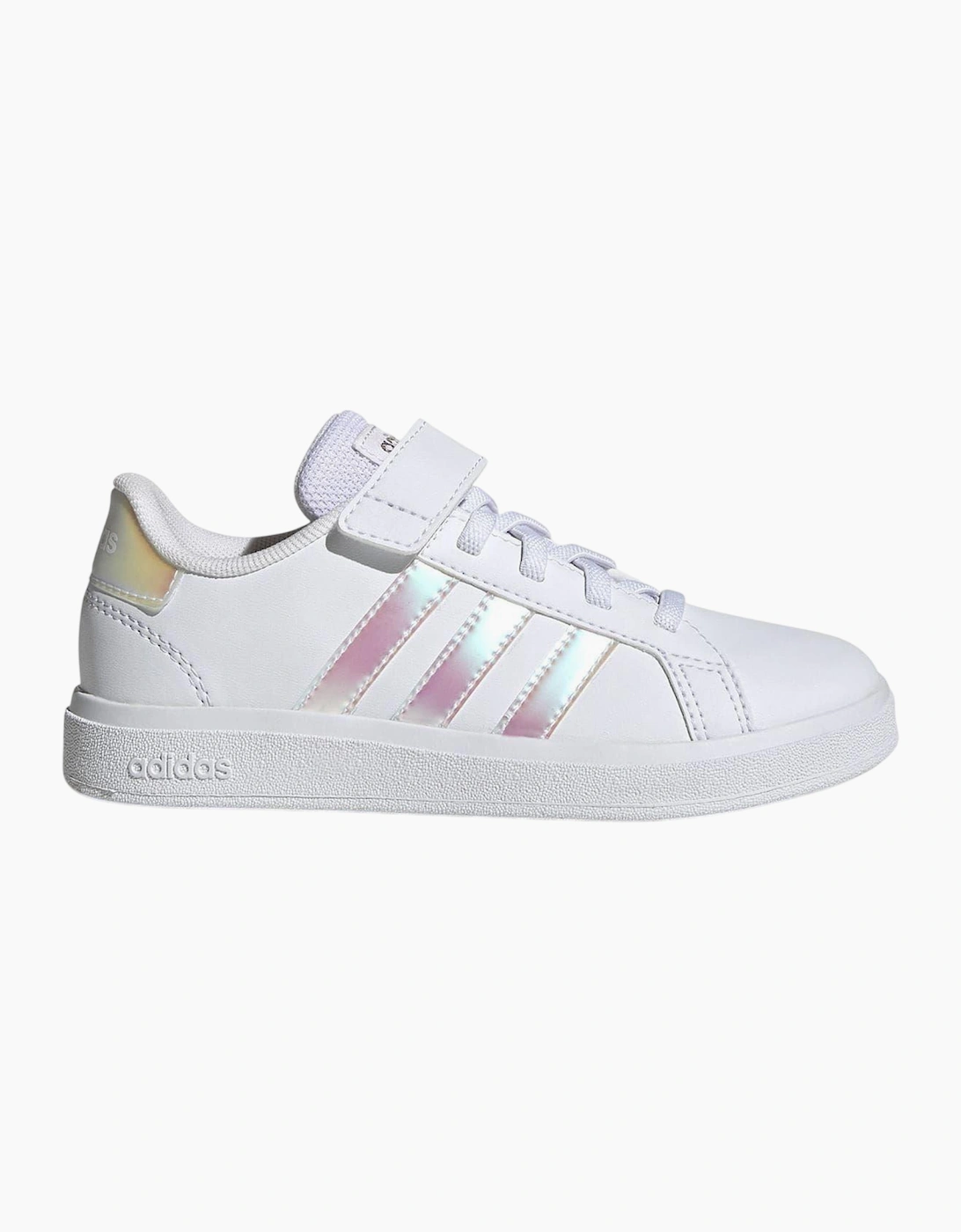 Adidas Unisex White Girls Grand Court 2.0 Flat Trainers - Size: 11 Kids