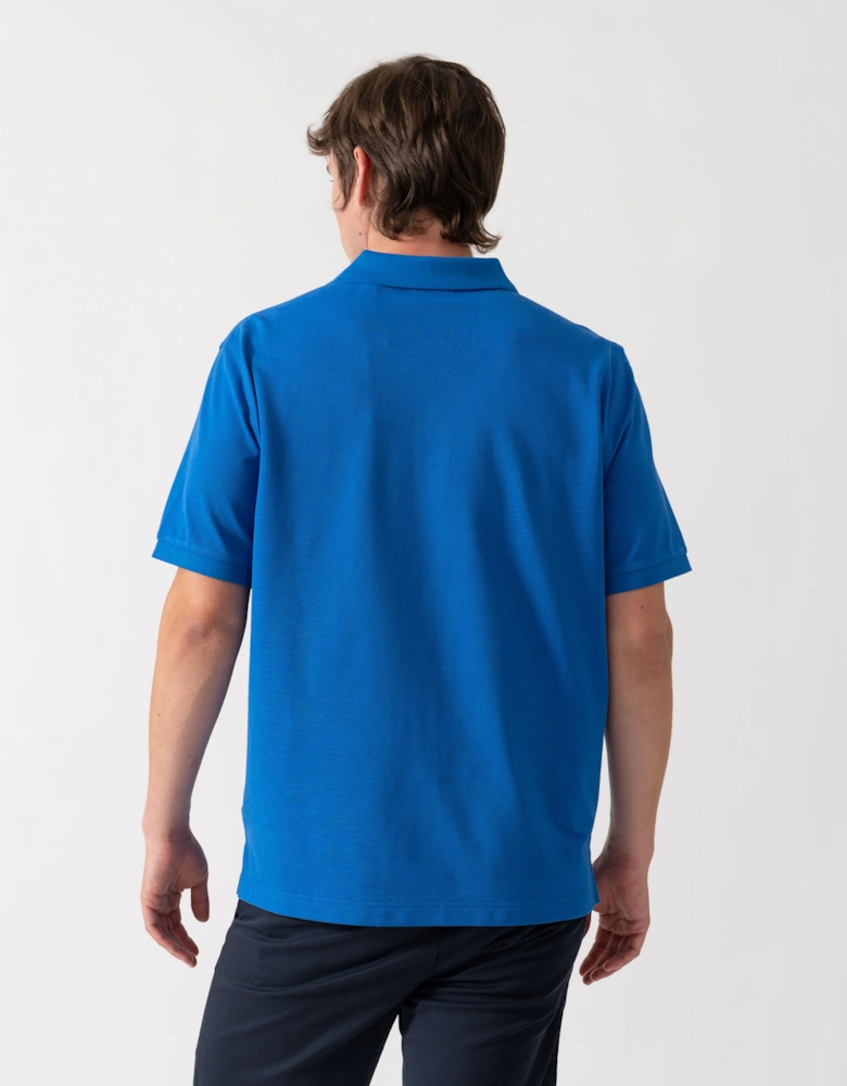 GANT Mens Regular Fit Short Sleeve Shield Logo Pique Polo - 422 Nautical Blue