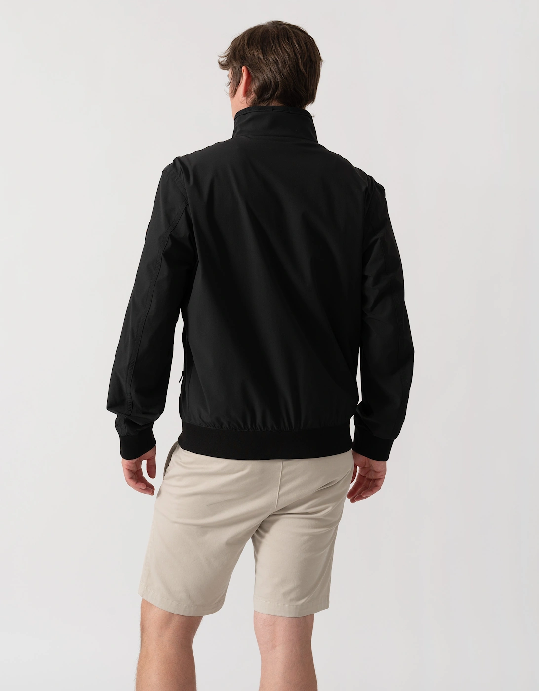 BOSS Orange Olik Mens Water-Repellent Softshell Jacket with Detachable Sleeves  - Black 001