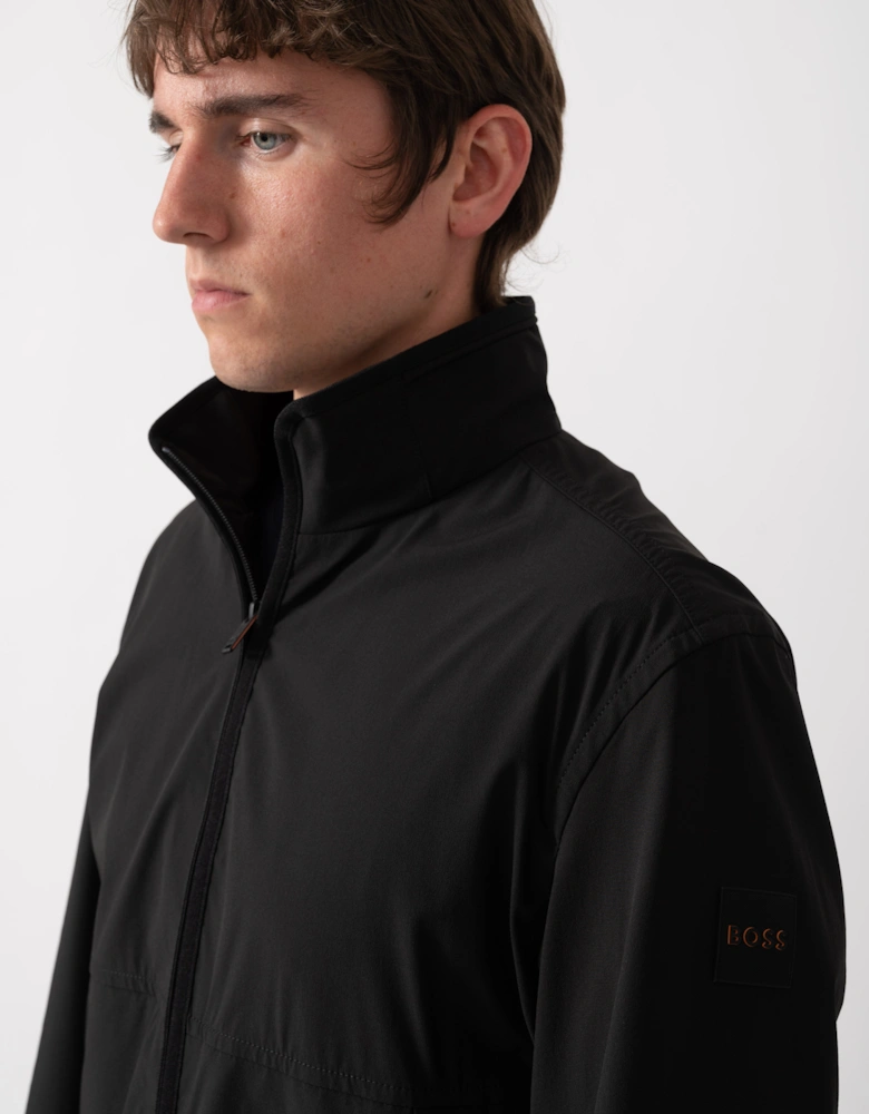 BOSS Orange Olik Mens Water-Repellent Softshell Jacket with Detachable Sleeves  - Black 001