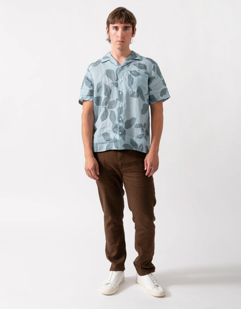 Oliver Sweeney Marvao Mens Linen Shirt - Blue