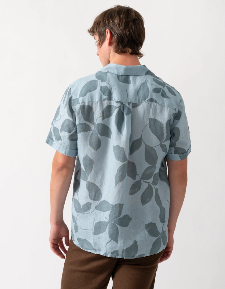 Oliver Sweeney Marvao Mens Linen Shirt - Blue