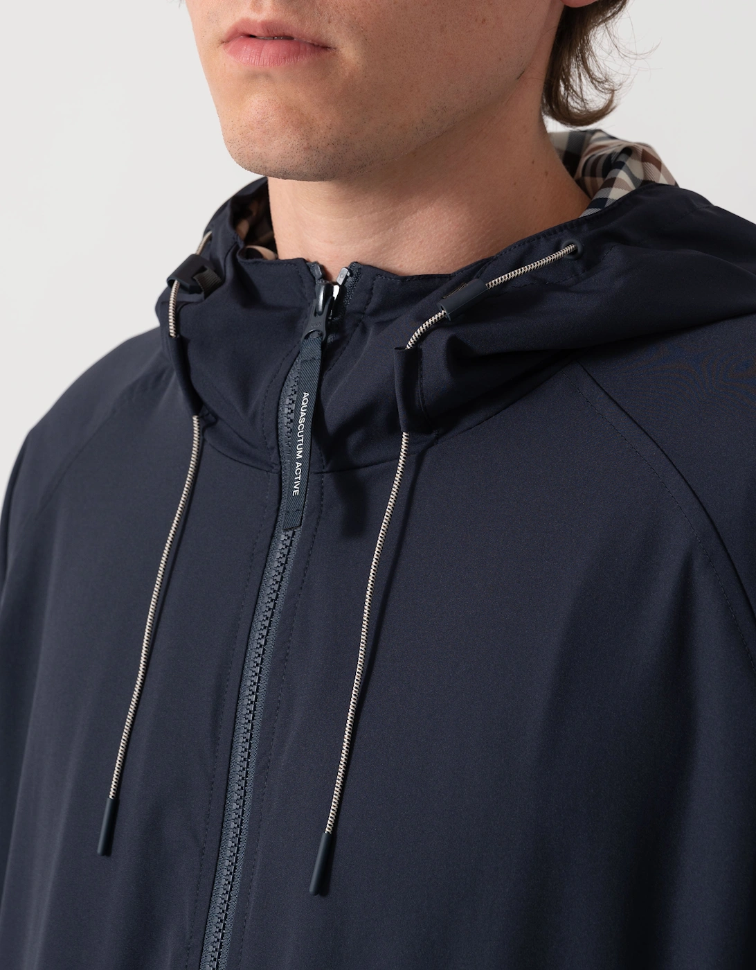 Aquascutum Mens Shell SP Hooded Jacket - Navy 11