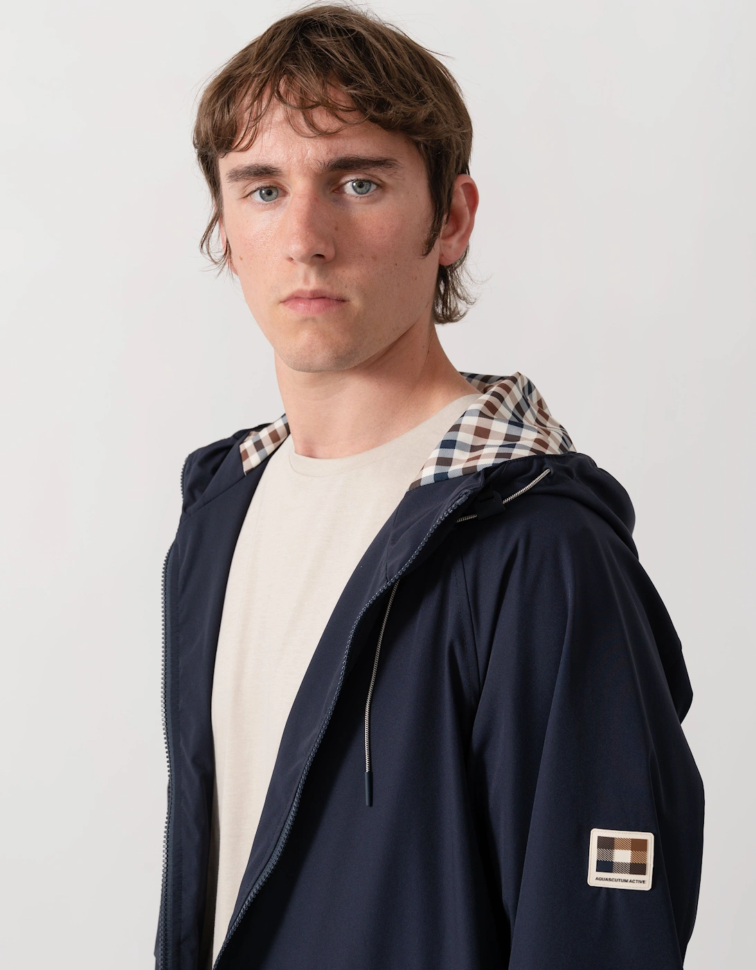 Aquascutum Mens Shell SP Hooded Jacket - Navy 11
