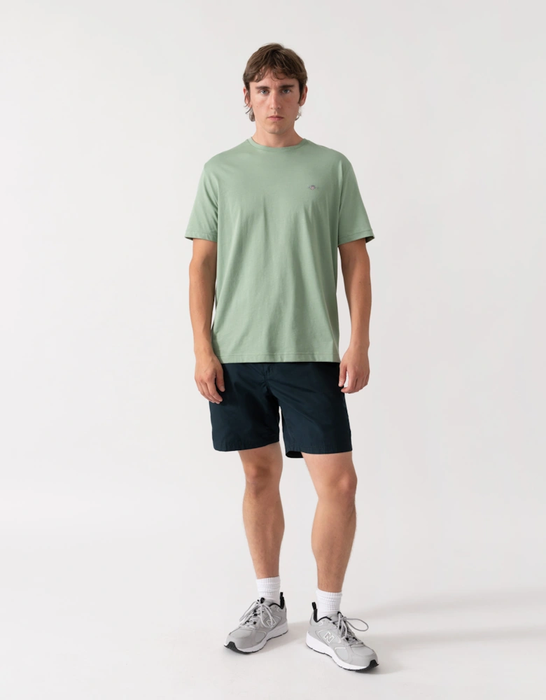 GANT Mens Regular Fit Short Sleeve Shield Logo T-Shirt - 308 Surplus Mint
