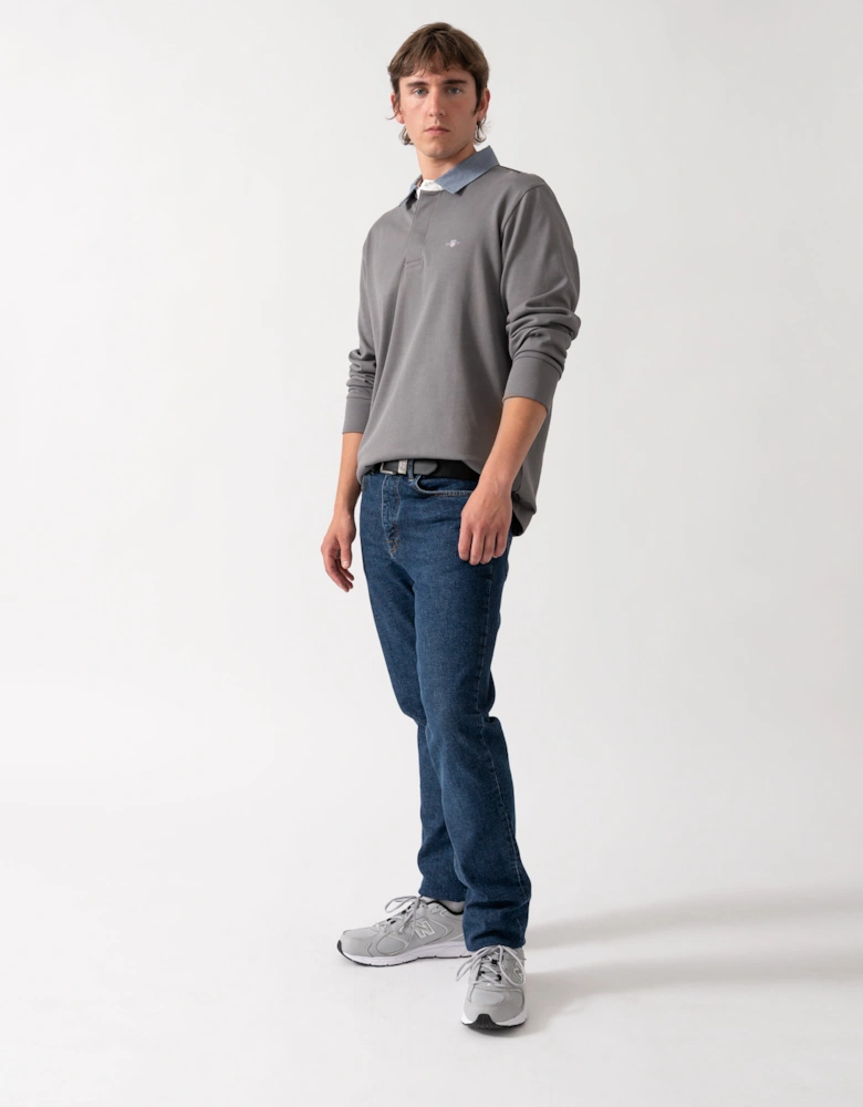 GANT Mens Regular Fit Chambray Heavy Rugger - 38 Mid Grey