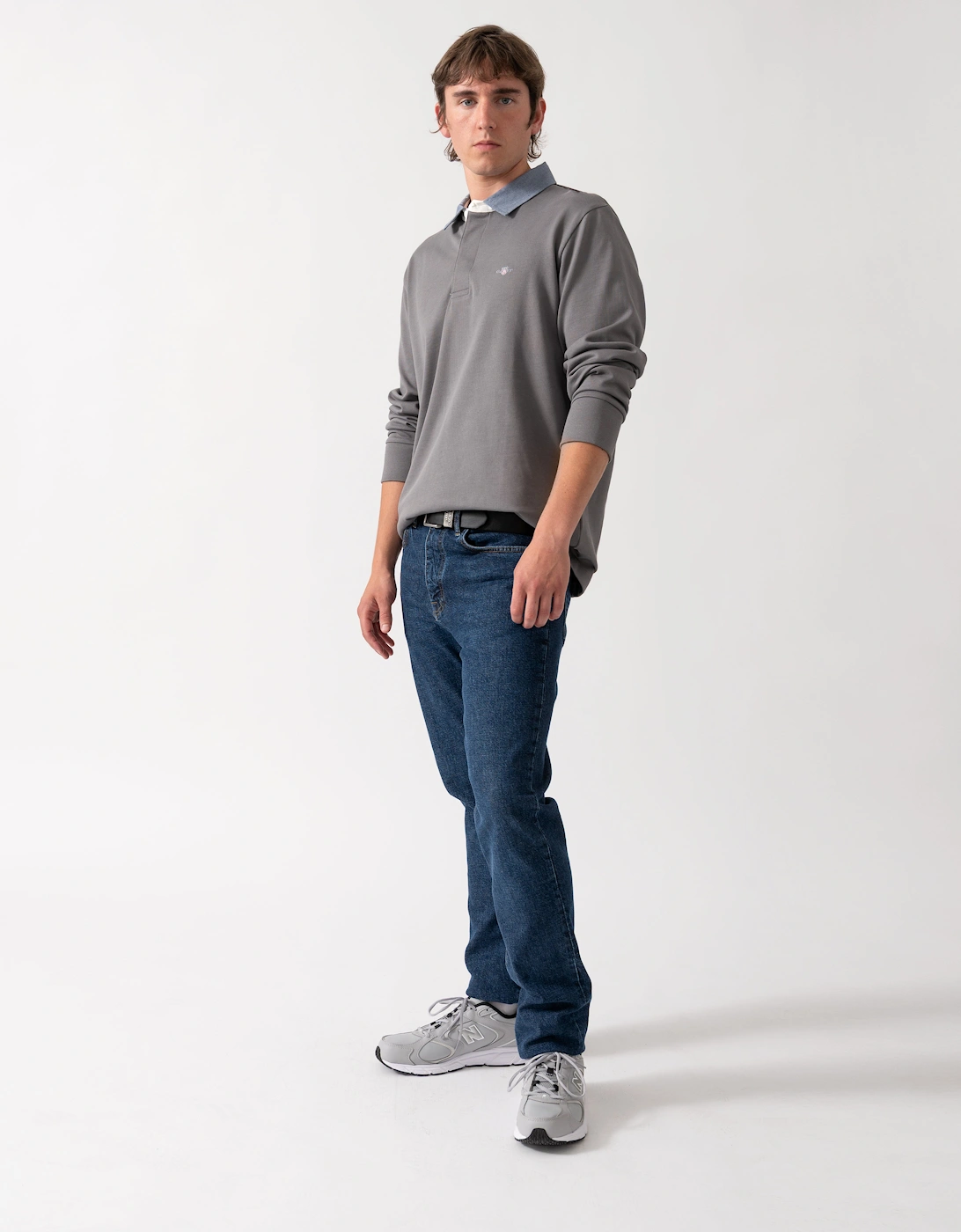 GANT Mens Regular Fit Chambray Heavy Rugger - 38 Mid Grey