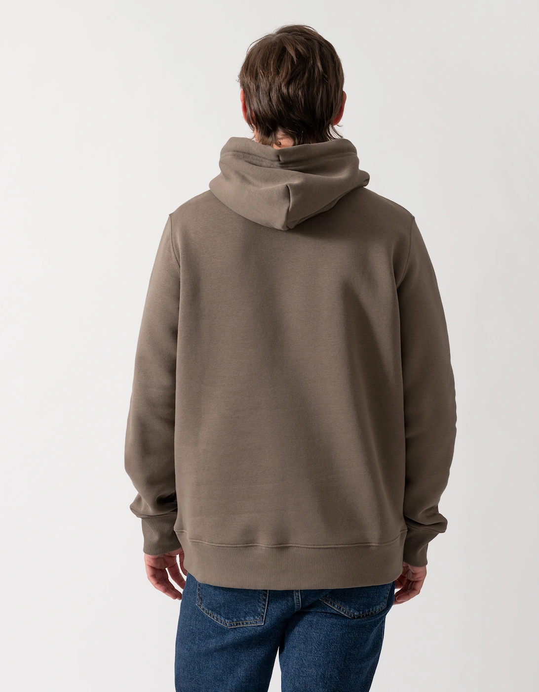 GANT Mens Regular Fit Shield Logo Pullover Hoodie - 260 Faded Taupe