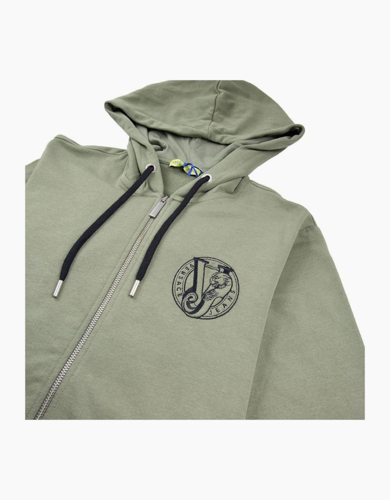 Versace Jeans VJ Chest Logo Zip Up Hoody Green