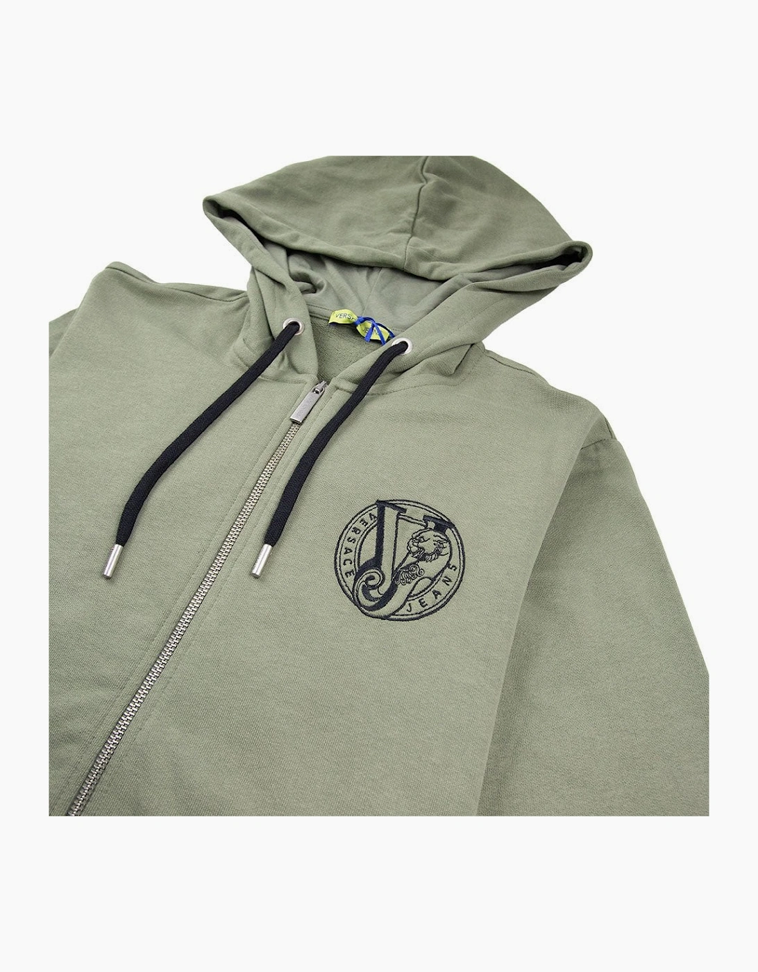 Versace Jeans VJ Chest Logo Zip Up Hoody Green
