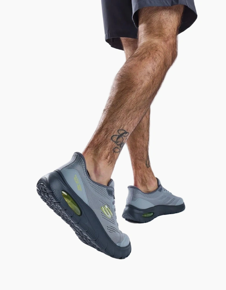 Skechers Skech-Air Summits Textile Men's Charcoal/Lime Trainers