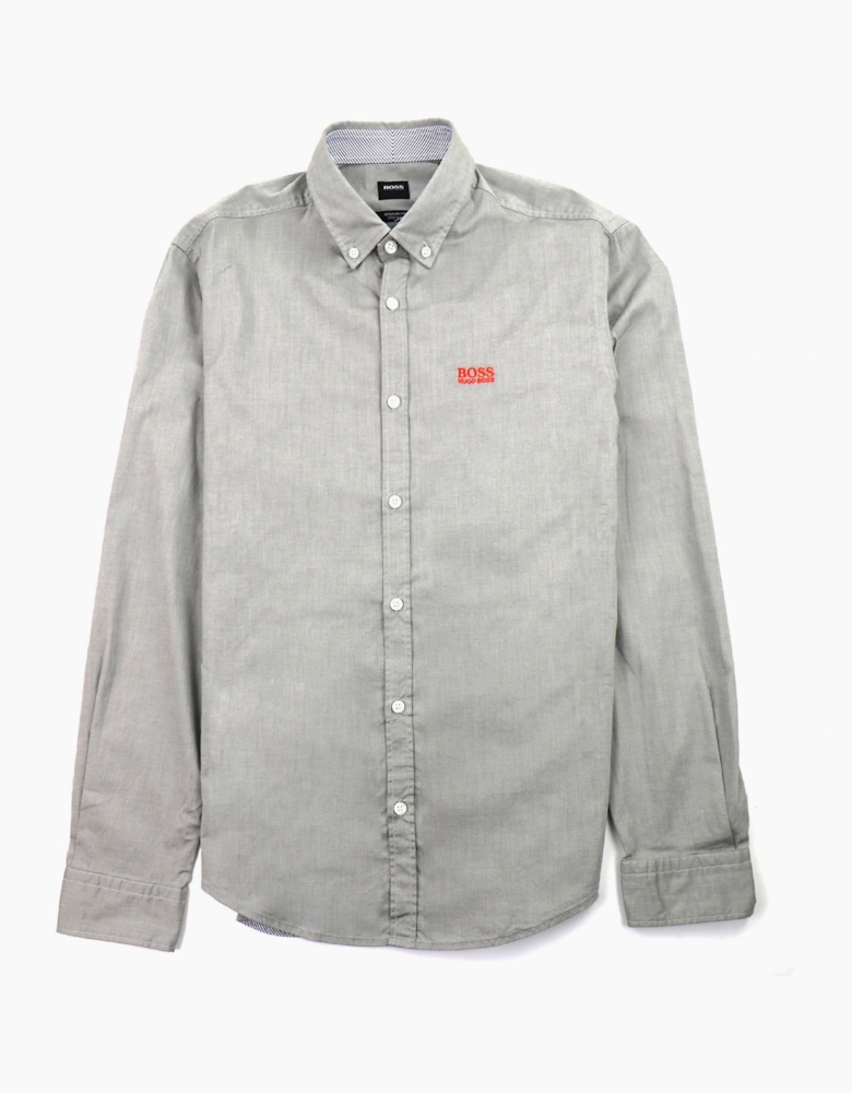 Hugo Boss Biado Regular Fit Long Sleeve Shirt Grey