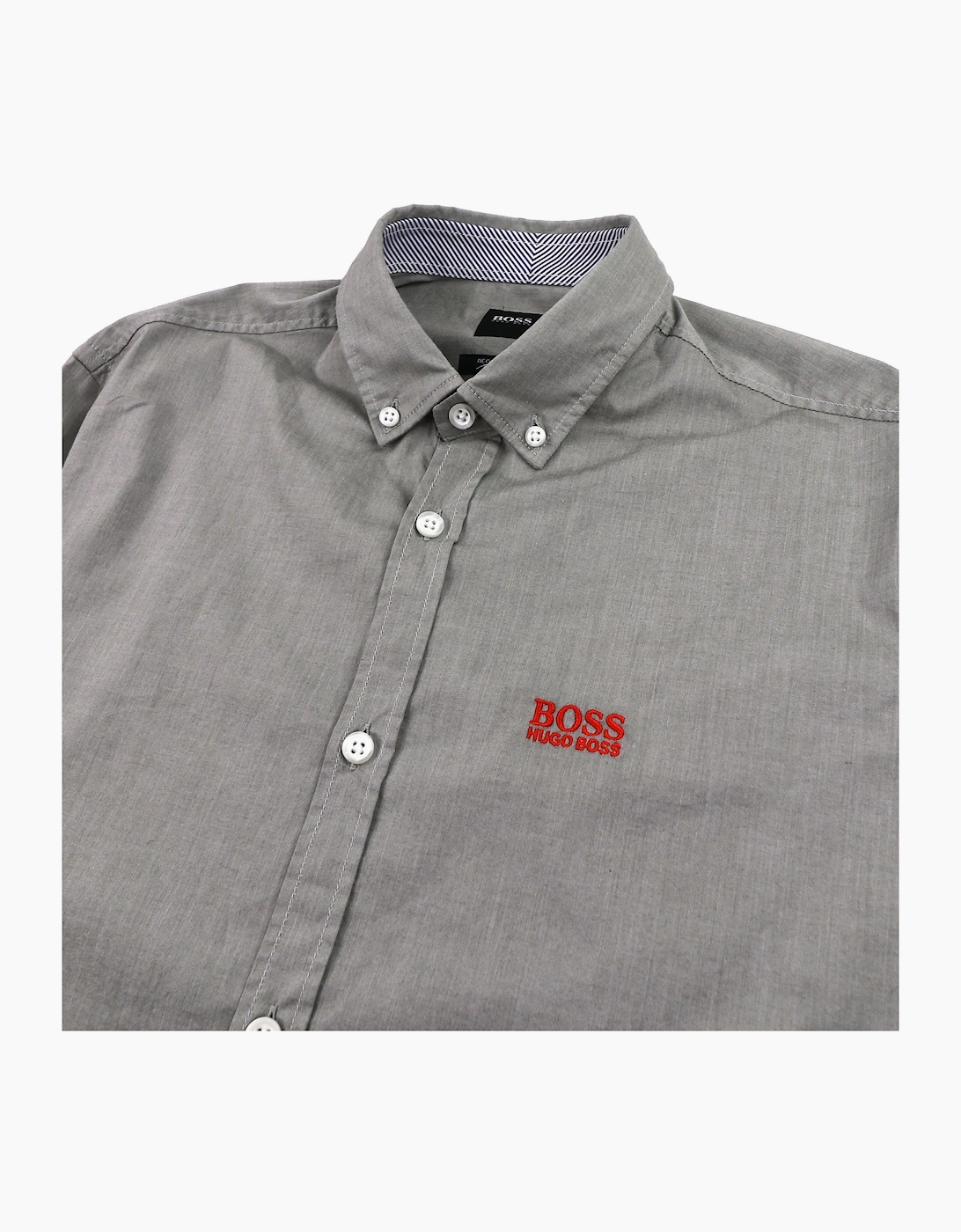 Hugo Boss Biado Regular Fit Long Sleeve Shirt Grey