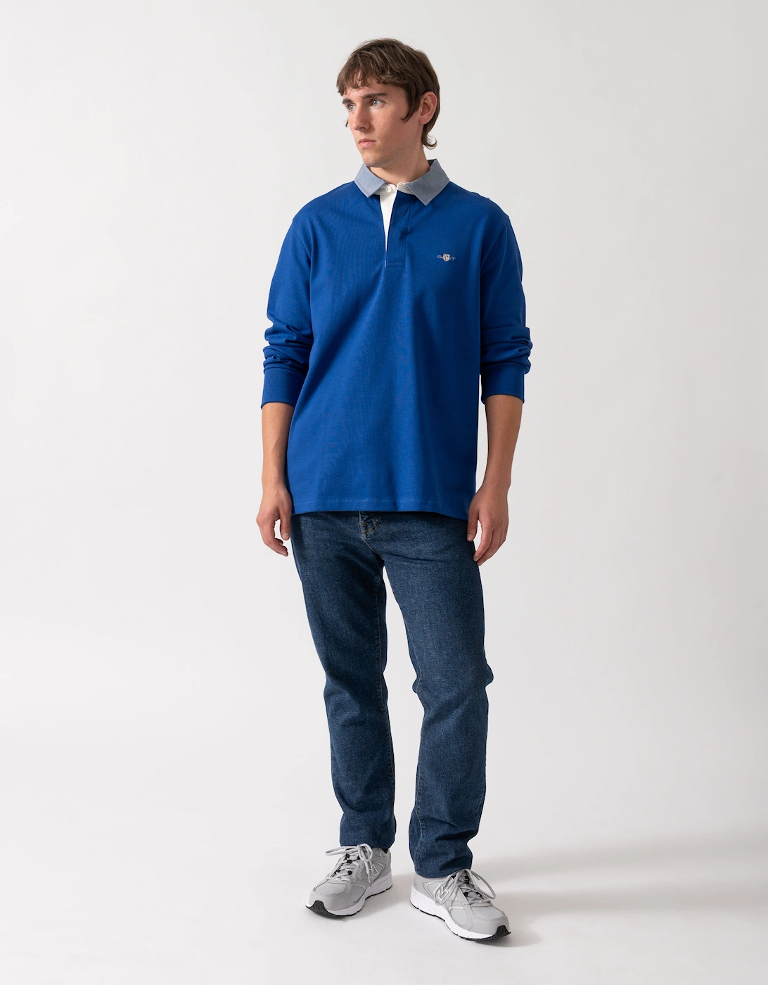 GANT Mens Regular Fit Chambray Heavy Rugger - 435 Crisp Blue