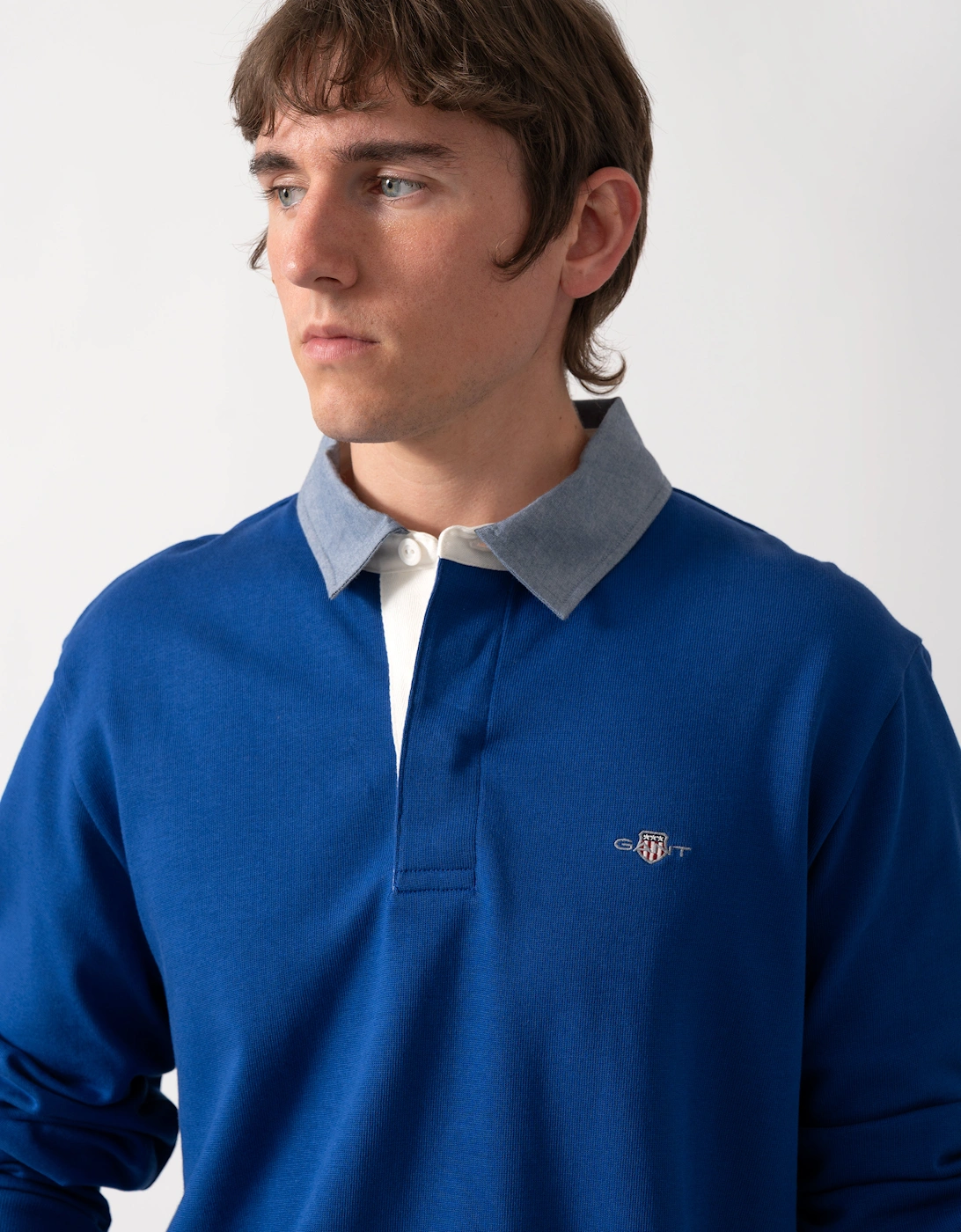 GANT Mens Regular Fit Chambray Heavy Rugger - 435 Crisp Blue