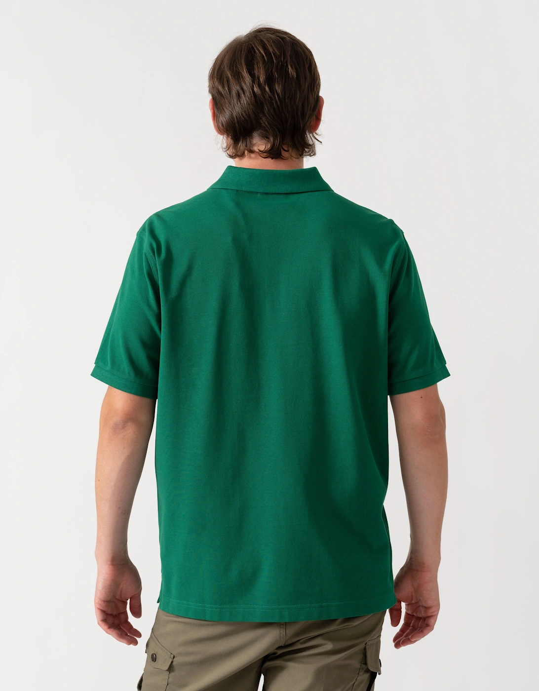 GANT Mens Regular Fit Short Sleeve Shield Logo Pique Polo - 344 Wild Green