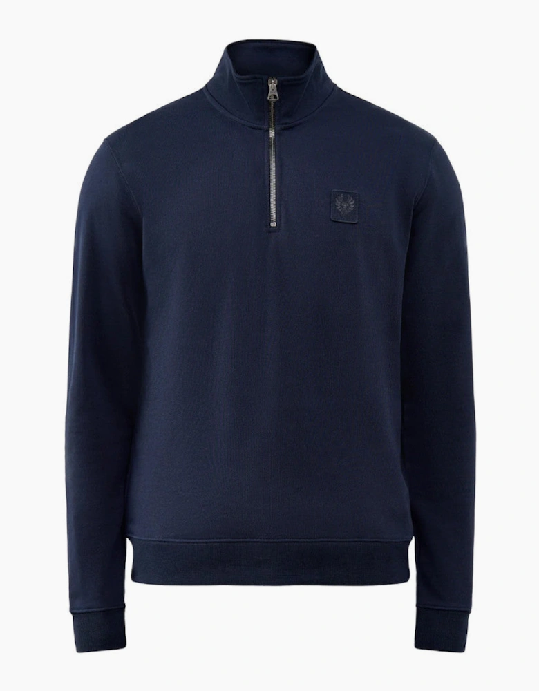 Belstaff Curator Quarter Zip Sweatshirt Dark Ink