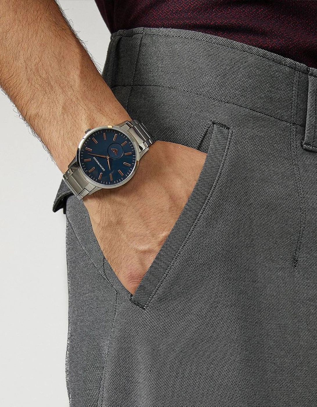 Emporio Armani AR11137 Renato Quartz Blue Dial Men's Watch