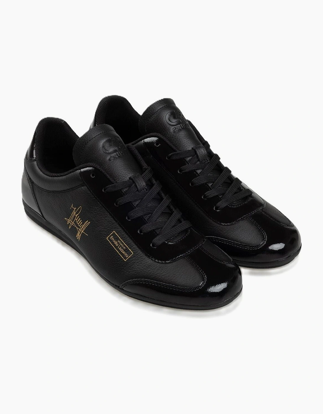 Men's Cruyff Recoupa Leather Men's Black Mono Trainers - Size: 9