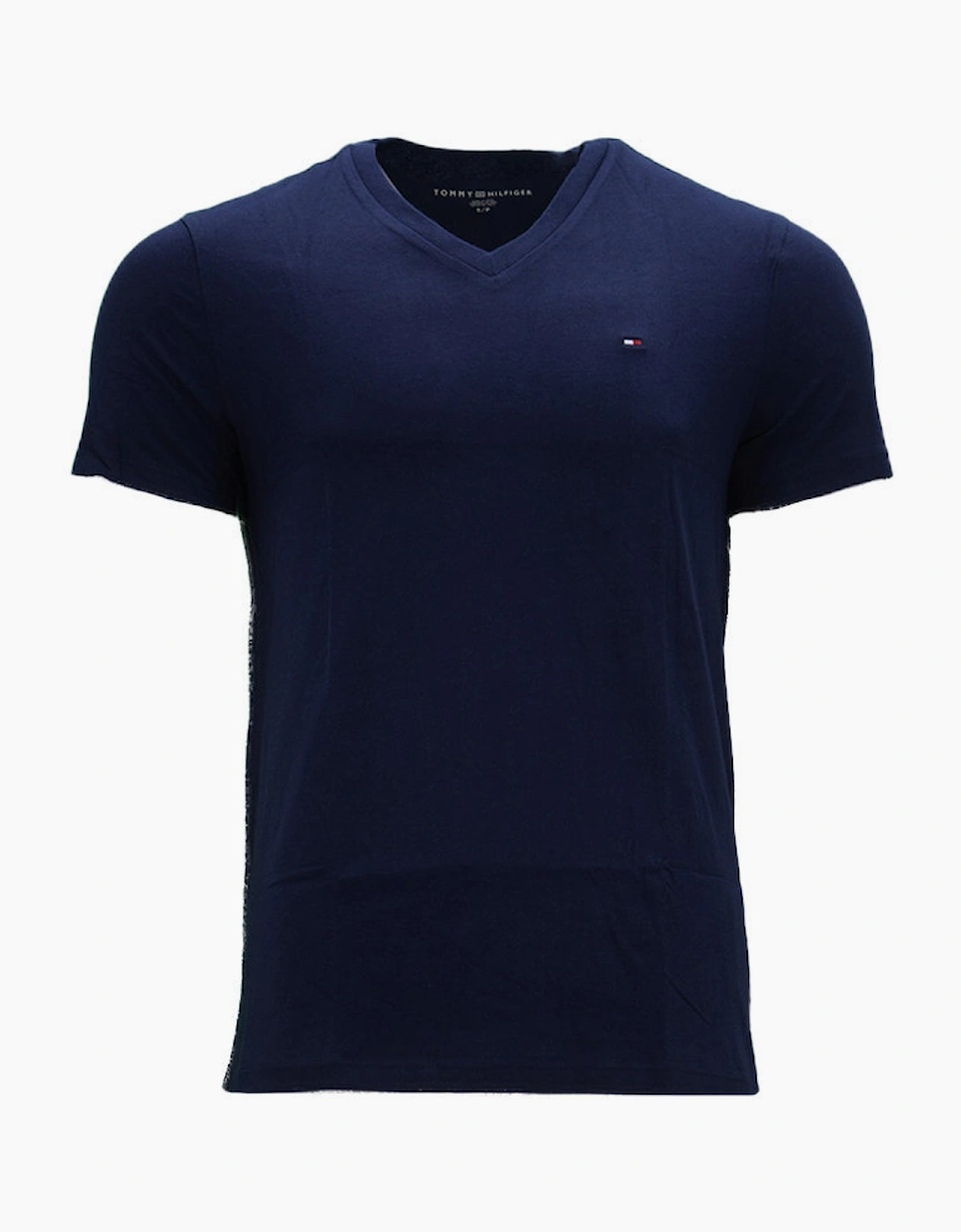 TOMMY HILFIGER Mens T Shirts V Neck Short Sleeve Regular Fit Summer Cotton Tees