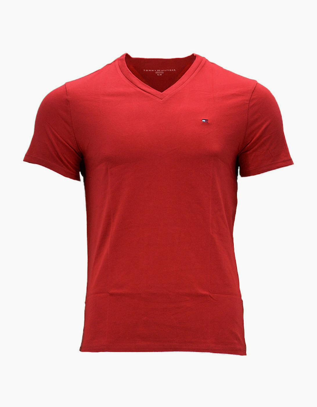 TOMMY HILFIGER Mens T Shirts V Neck Short Sleeve Regular Fit Summer Cotton Tees