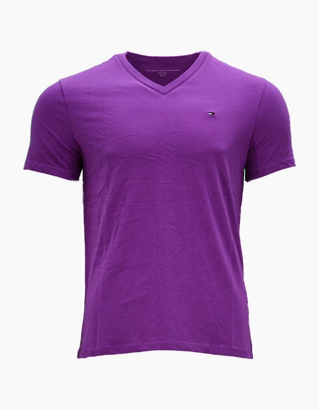 TOMMY HILFIGER Mens T Shirts V Neck Short Sleeve Regular Fit Summer Cotton Tees