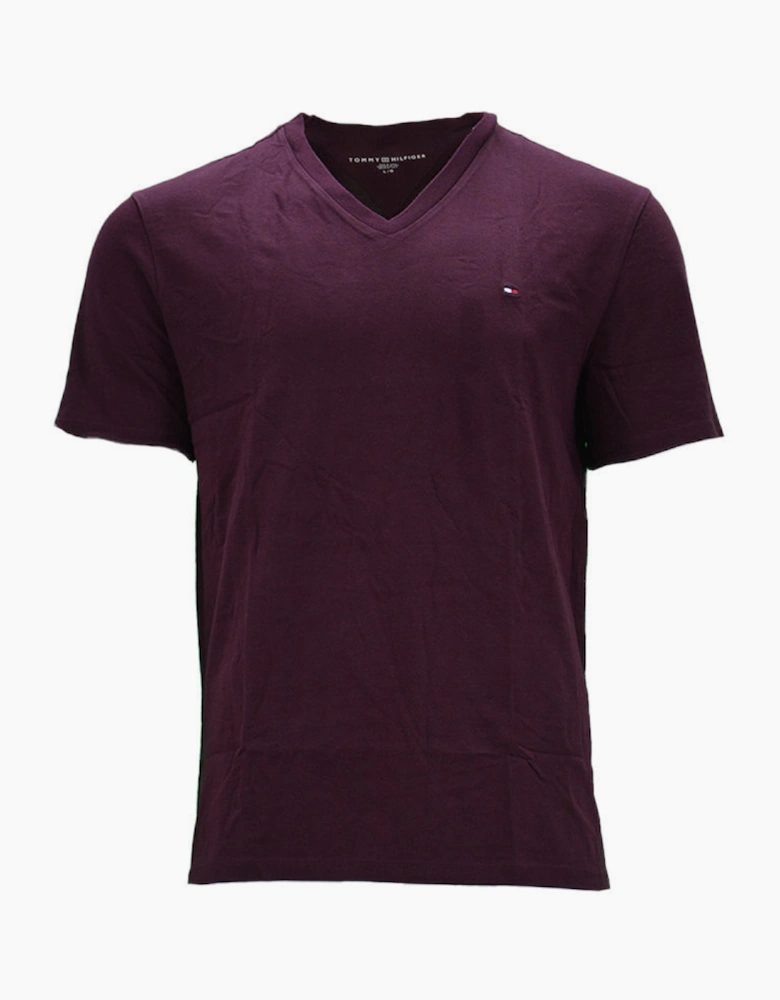 TOMMY HILFIGER Mens T Shirts V Neck Short Sleeve Regular Fit Summer Cotton Tees