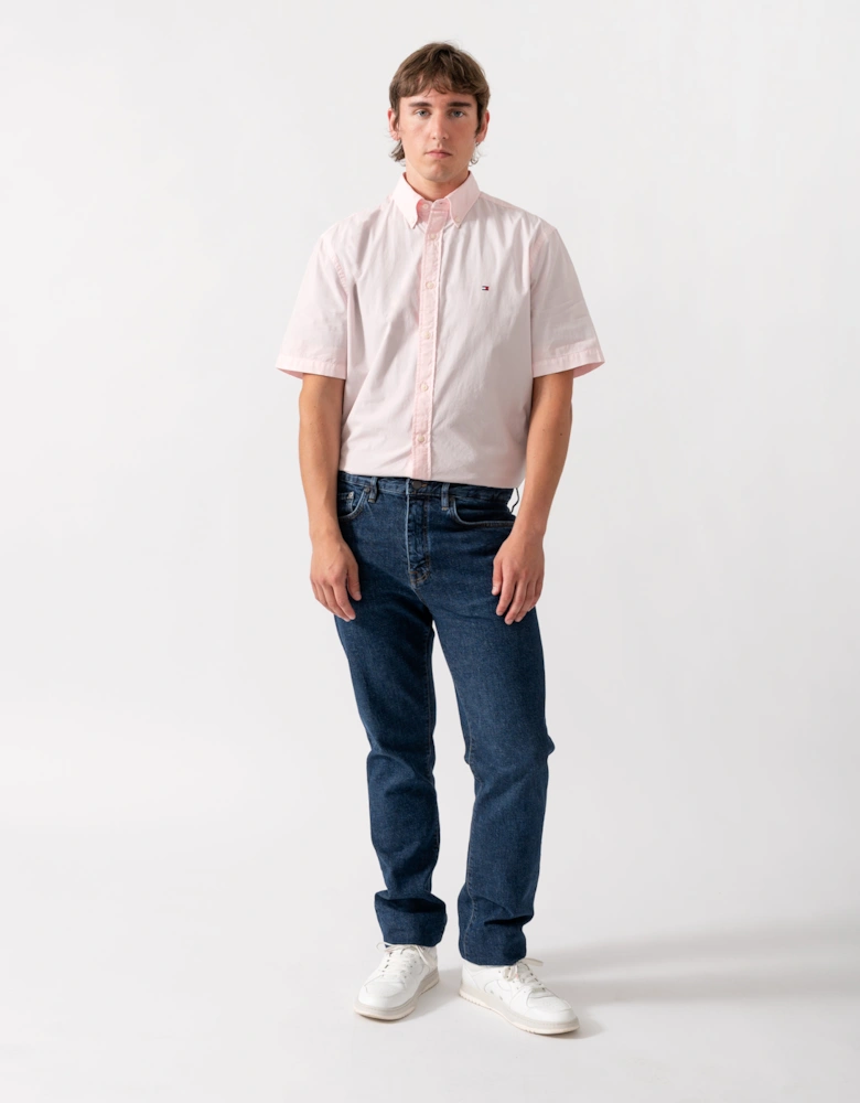 Tommy Hilfiger GMD Poplin Mens Short Sleeve Shirt - Pink Lily
