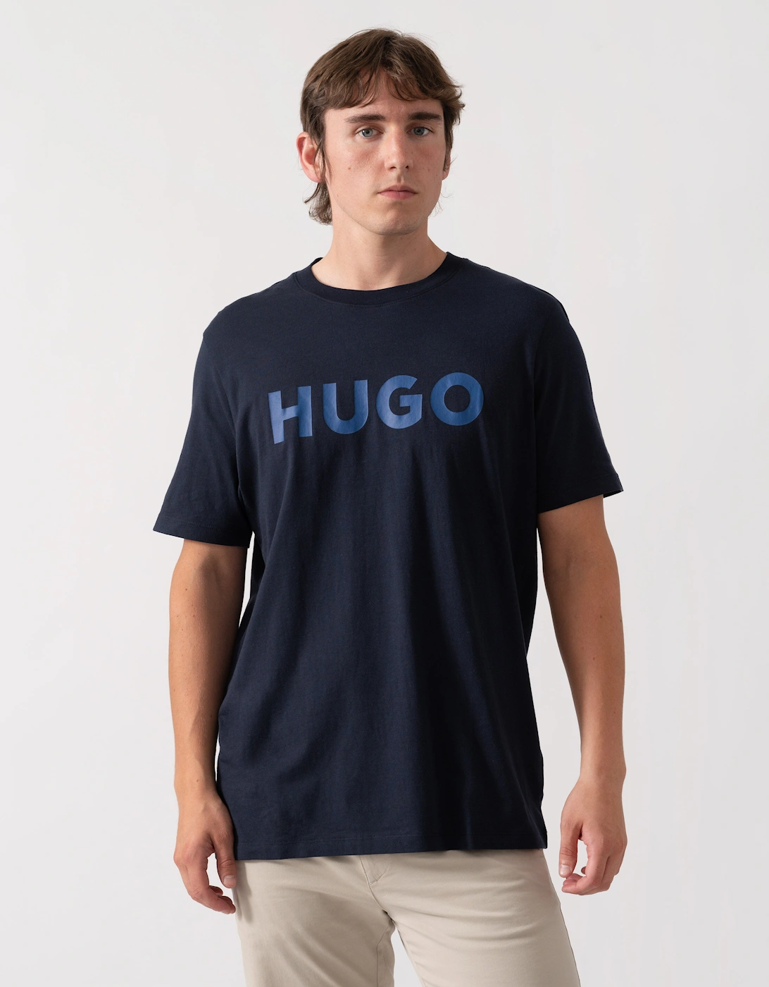 HUGO Dulivio Mens T-Shirt - Dark Blue 407, 5 of 4