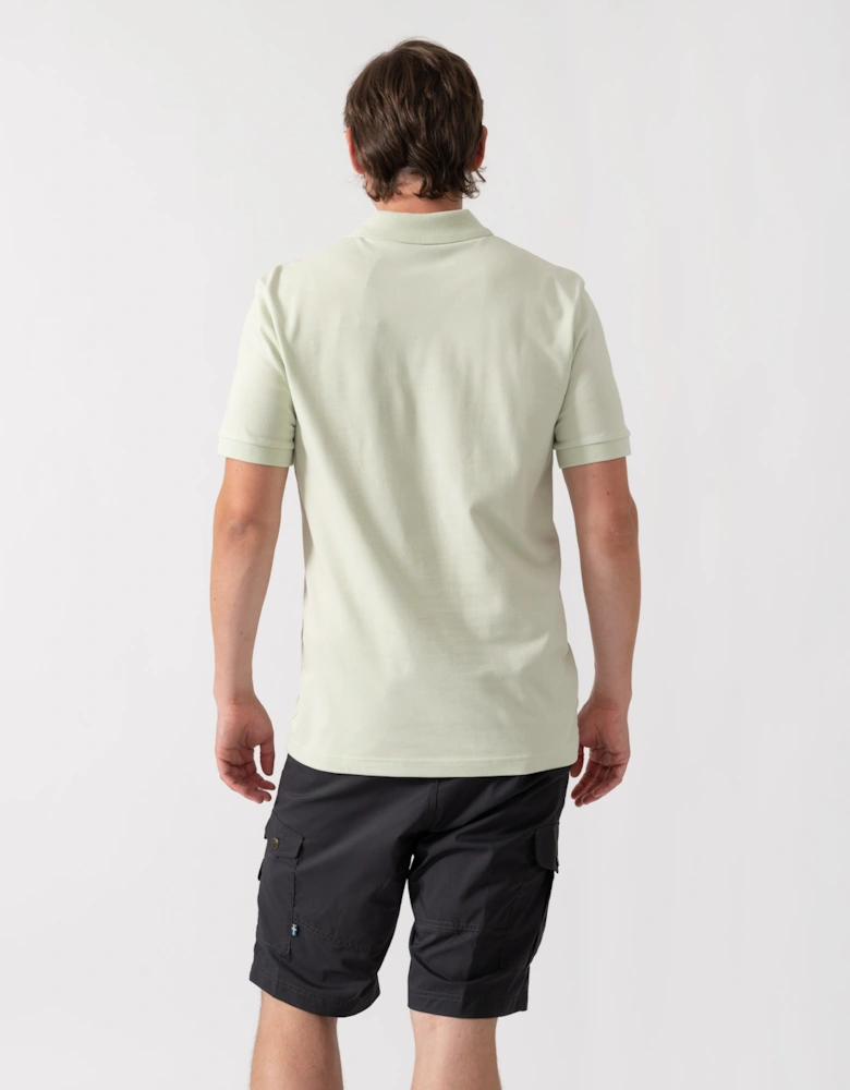 BOSS Orange Passenger Mens Stretch-Cotton Slim-Fit Polo Shirt with Logo Patch - Open Green 384