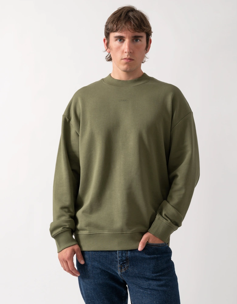 HUGO Dapocrew Mens Crew Neck Sweatshirt - Open Green 388
