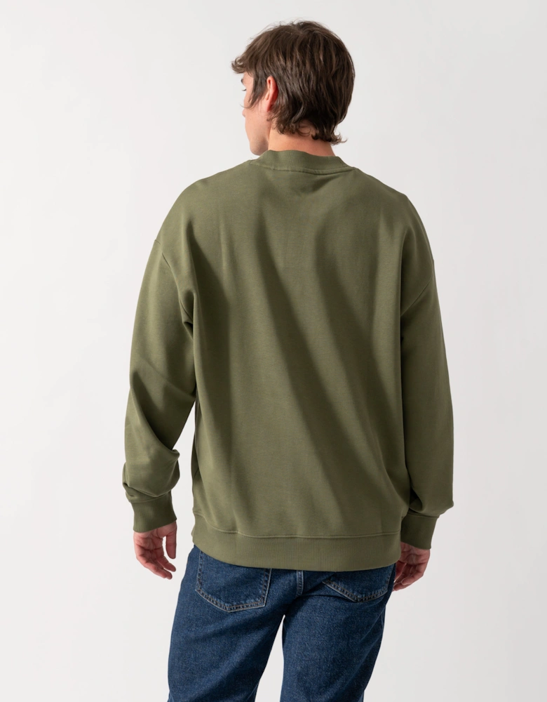 HUGO Dapocrew Mens Crew Neck Sweatshirt - Open Green 388
