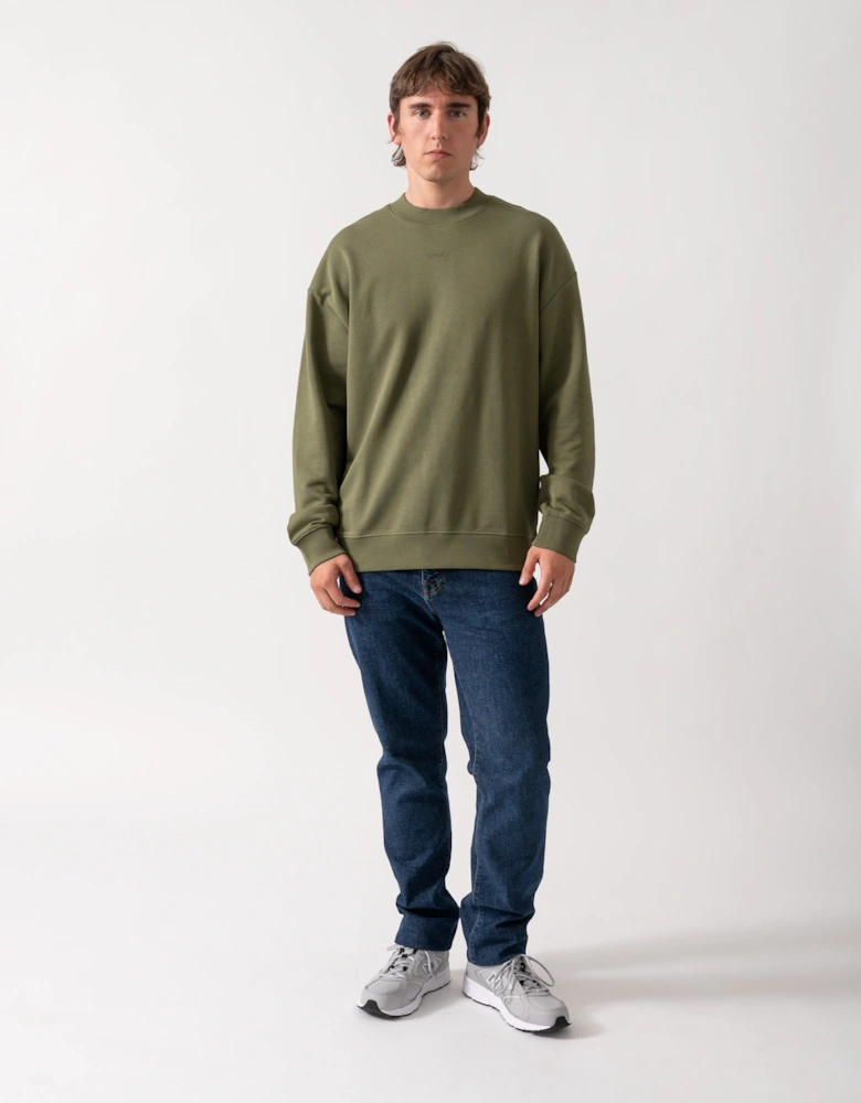 HUGO Dapocrew Mens Crew Neck Sweatshirt - Open Green 388
