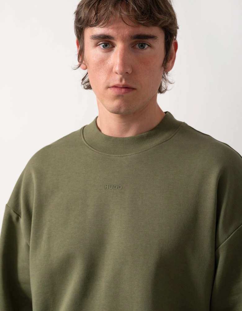 HUGO Dapocrew Mens Crew Neck Sweatshirt - Open Green 388