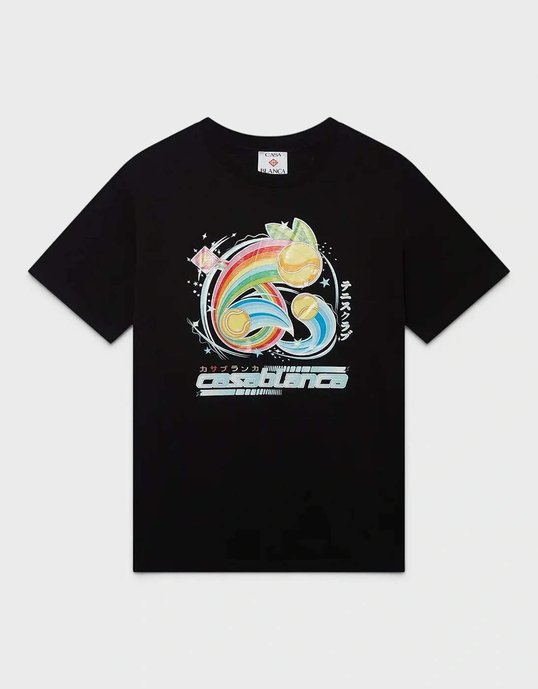 Manga Tennis Ball Printed T-Shirt Black