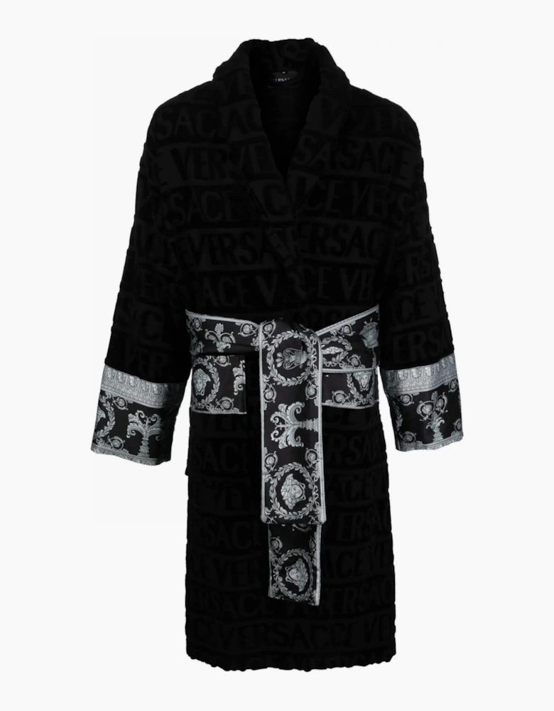 Versace Cotton Bathrobe Black