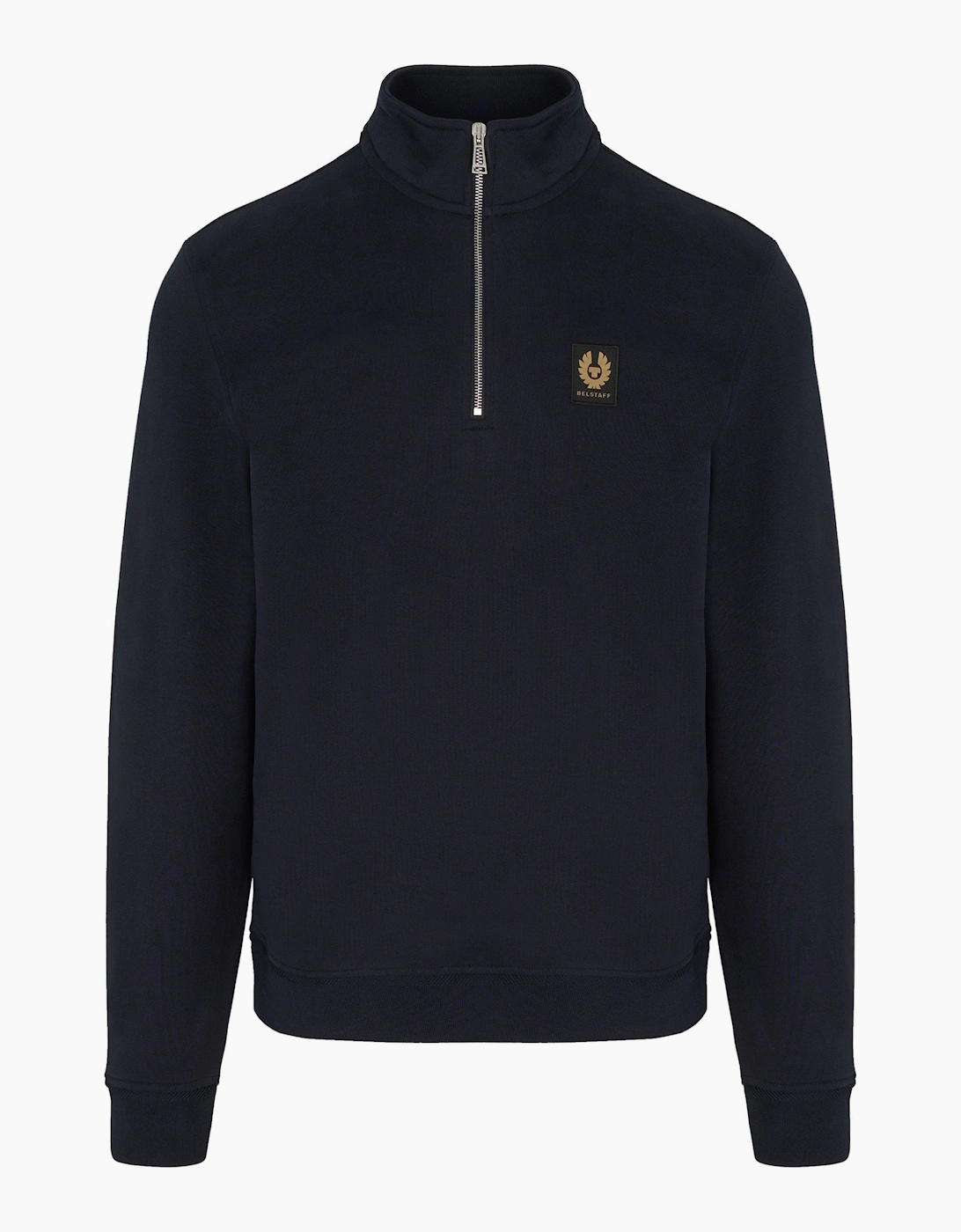 Patch Logo 1/4 Zip Sweatshirt Navy