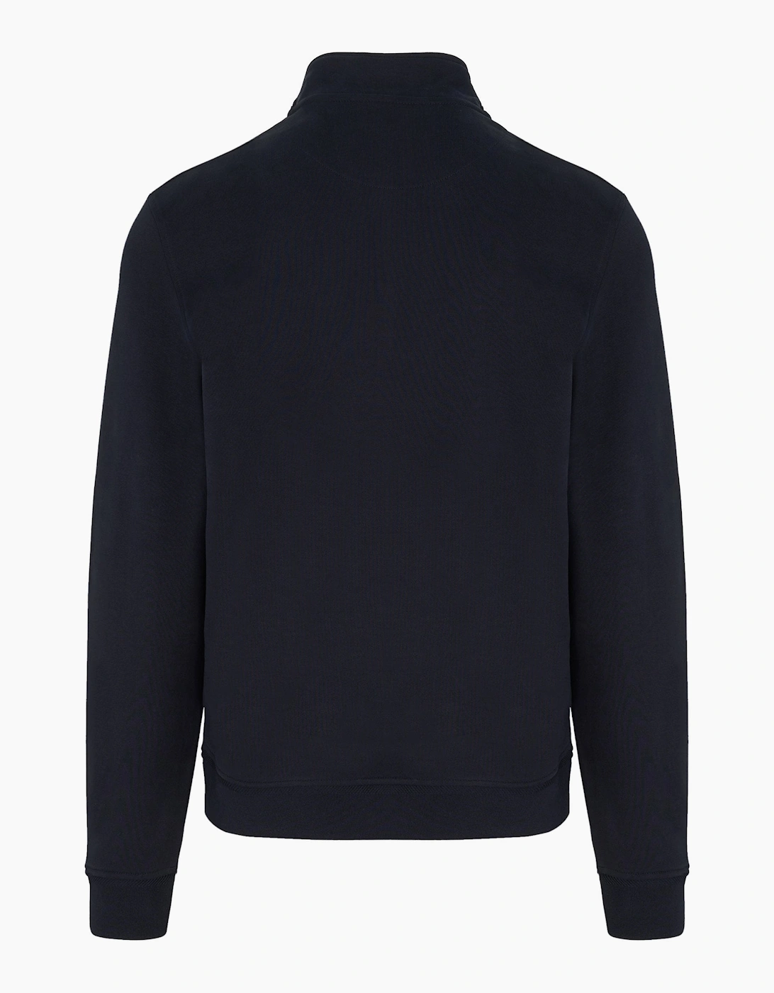 Patch Logo 1/4 Zip Sweatshirt Navy