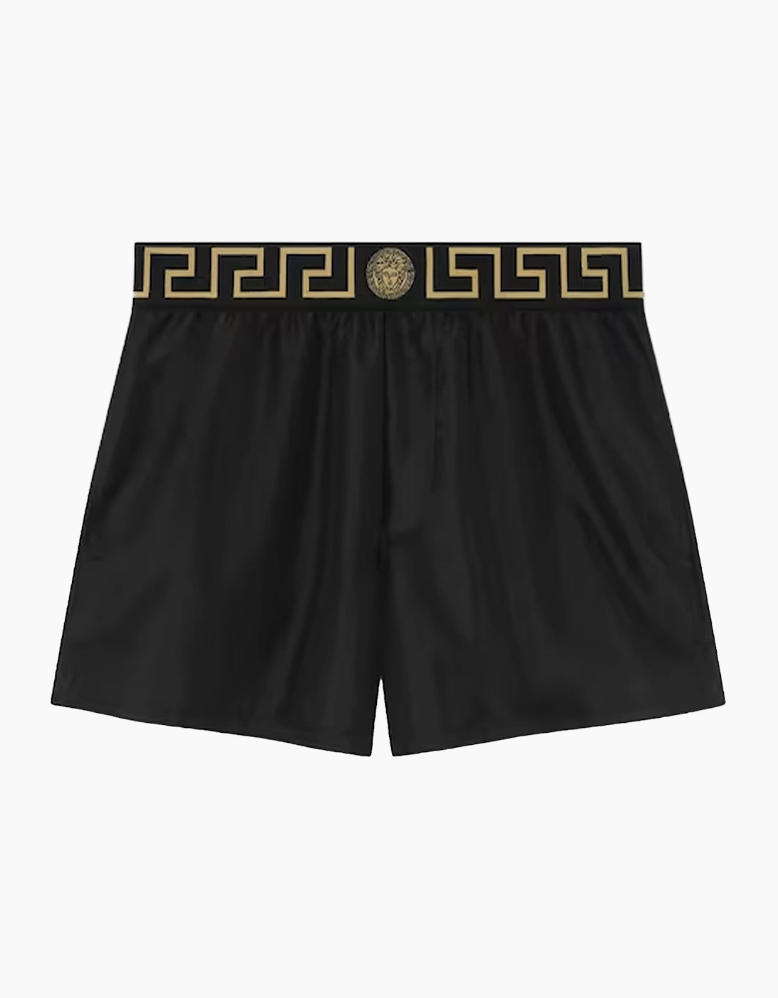 Versace Men's Black Greca Swimshorts - Size 5