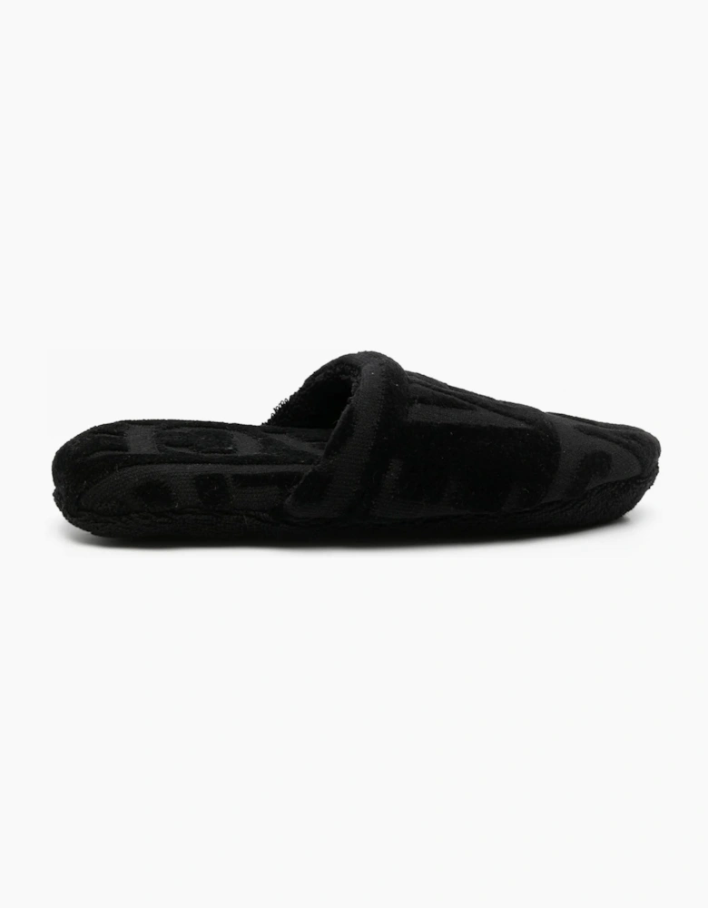 Bath Slippers All Over Tonal Black
