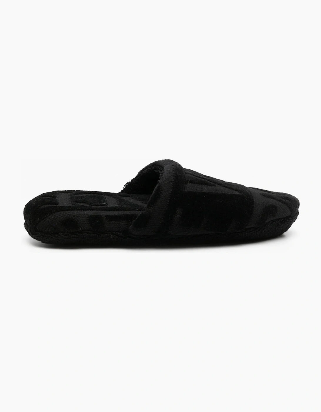 Versace Men's Black Bath Slippers All Over Tonal - Size 9.5/13/12.5/12/11.5/11/9/16/15.5/15/14.5/14/13.5/10.5/10