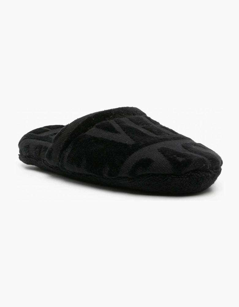 Bath Slippers All Over Tonal Black