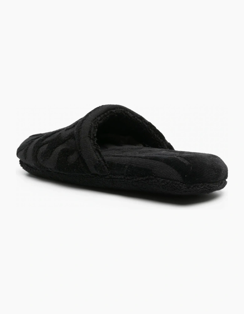 Bath Slippers All Over Tonal Black