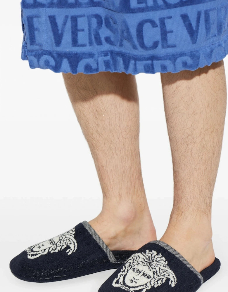 Bath Slippers Terrymedusa Jacquard Blue