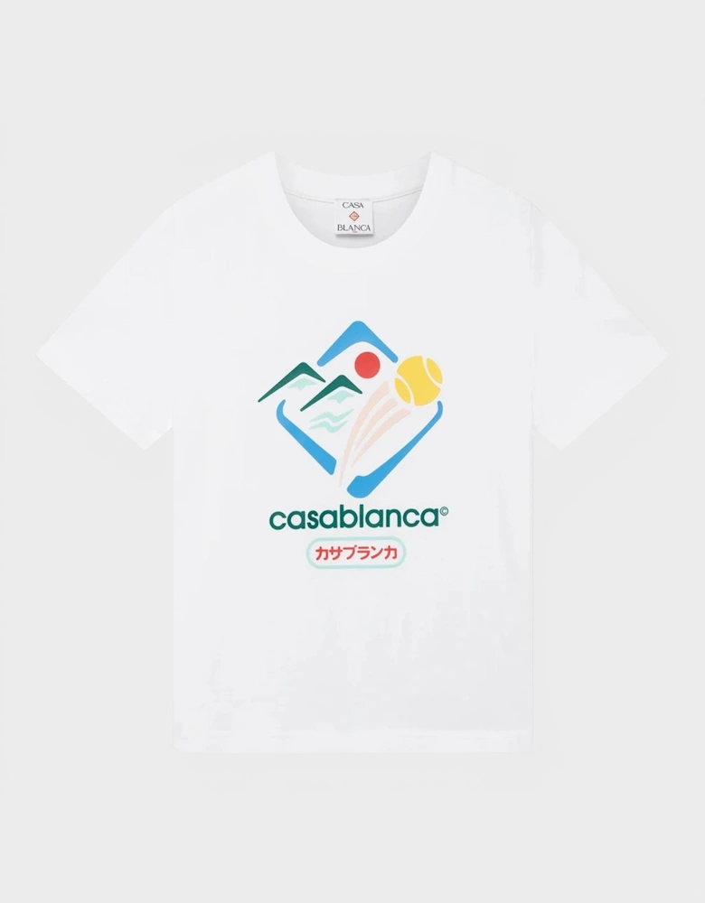 Montagne Sportif Fitted T-Shirt White