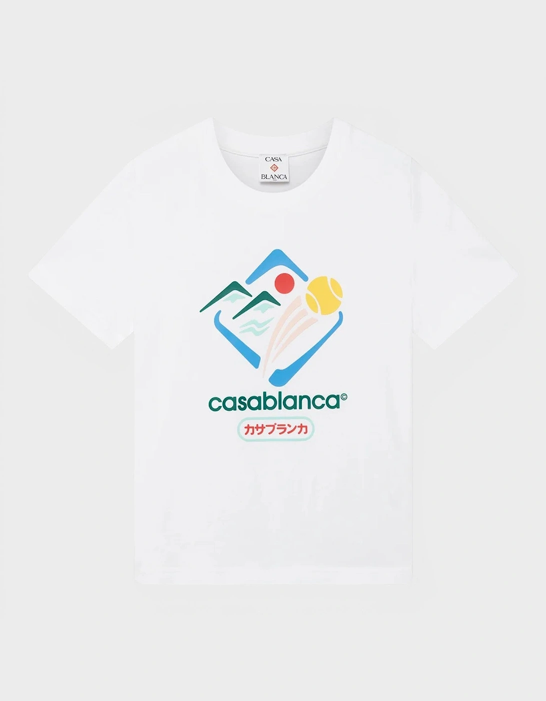 Casablanca Women's White Montagne Sportif Fitted T-Shirt - Size 10/8
