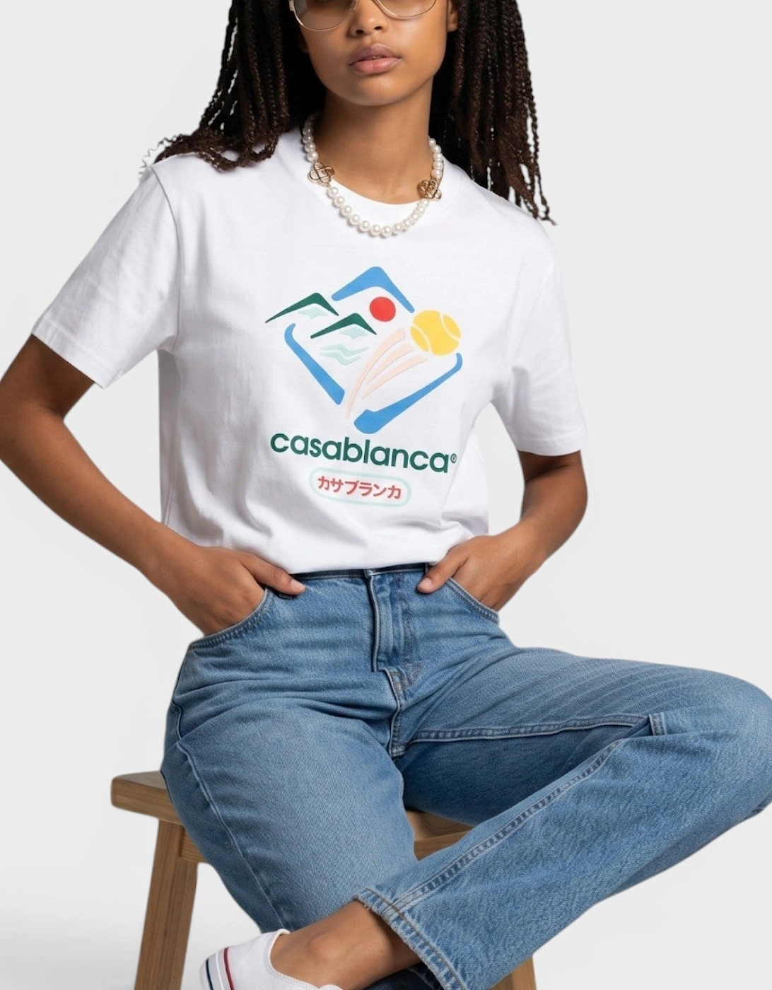 Montagne Sportif Fitted T-Shirt White