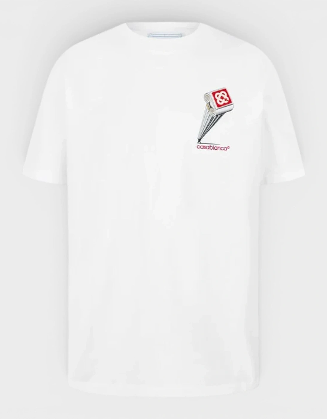 Leaning Column Printed T-Shirt White